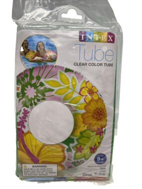INTEX Inflatable Swim tube Floral Pattern Vinyl 36" Ring #59251WA MSC-39
